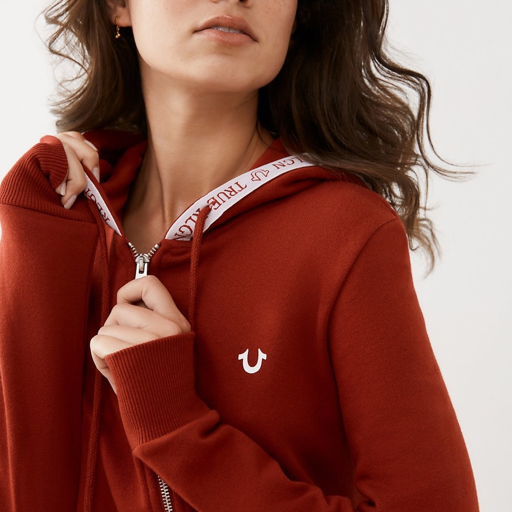 True Religion Women's Rust Red Hoodie